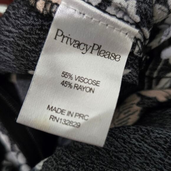 Privacy Please Black Floral Dale Sleeveless V-Neck Jumpsuit Women's Small - Picture 7 of 11